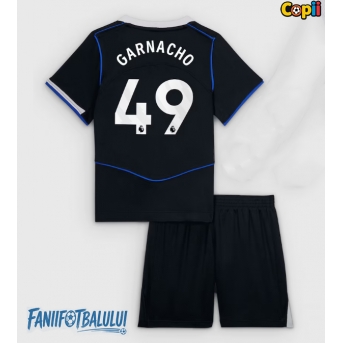 Chelsea Alejandro Garnacho #49 Echipament de Fotbal Replică 2025-26 Copii Treilea (+ Șorturi)